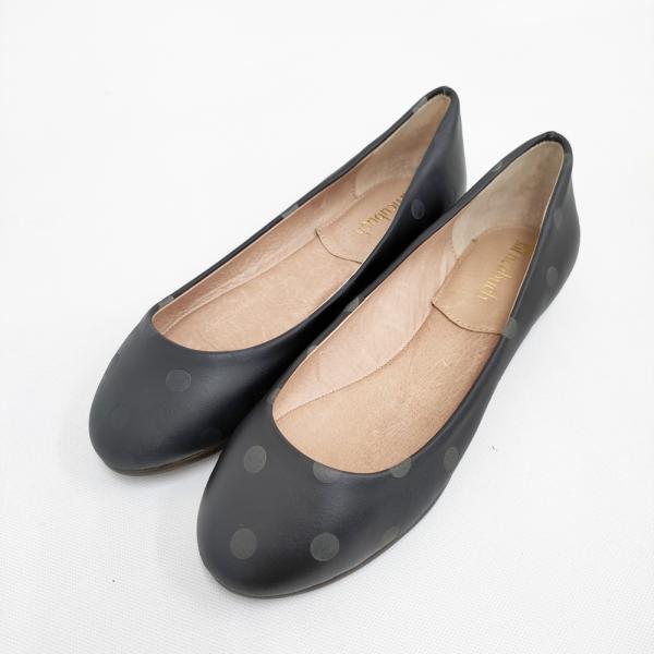 hcubuch 新品 ドット柄 サイズ36 パンプス ブラック フーブ 5-0707G 263977