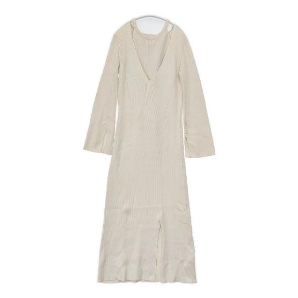 AMERI AMERICAN SLEEVE LAYERED KNIT DRESS リブニットドレス ...