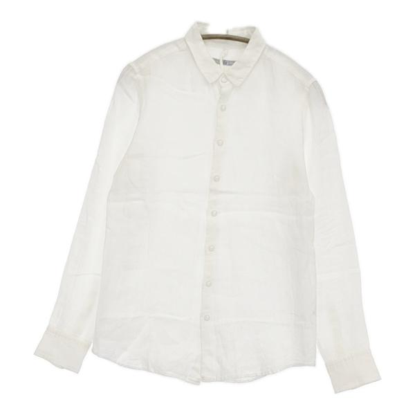 R&amp;D.M.Co- リネン 長袖シャツ ホワイト オールドマンズテーラー 5-0905M 26777...