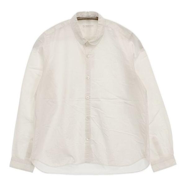 susuri サージョンシャツ 定価23000円 16-045 丸襟 コットン 長袖シャツ ベージュ...