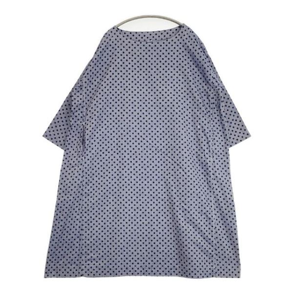 45R/45rpm HERITAGE オックスシャンブレーの水玉プリント馬比古ドレス  ブルー フォ...