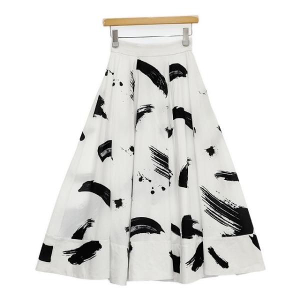 AMERI MEDI INK FLARE SKIRT 02010930350 ロングスカート ホワイ...