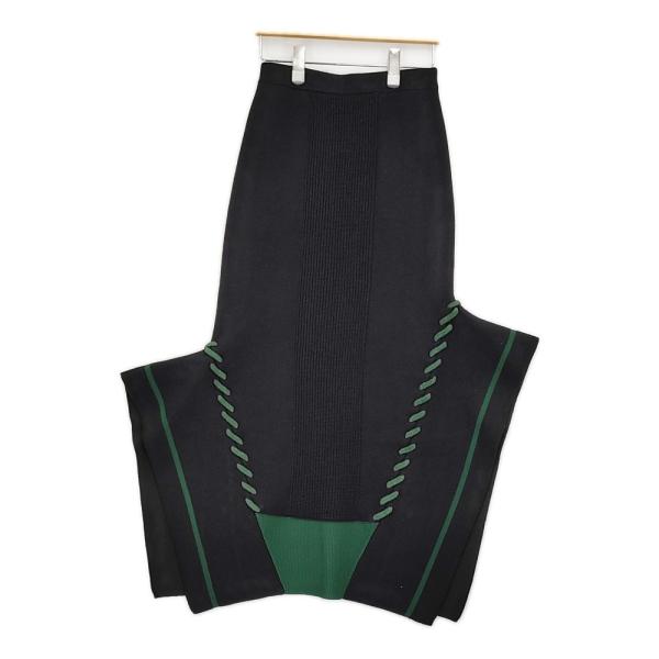 UN3D POINT STITCH KNIT SK ポイントステッチニットスカート 36 ロングスカ...