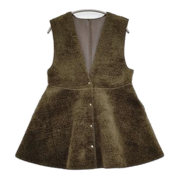 Ameri VINTAGE BOA V NECK REVERSIBLE PEPLUM VEST 01...