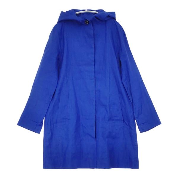 Mackintosh リネン ポリウレタンコーティング フード付き コート ブルー マッキントッシュ...