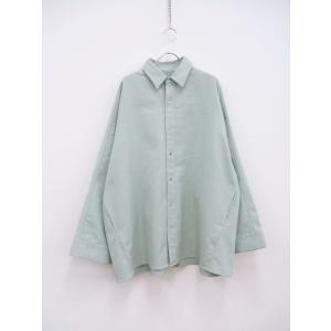 Graphpaper STRETCH KERSEY LONG YOKE SLEEVE SHIRT GM221-50087 定価35200円 シャツ ライトグリーン グラフペーパー 2-0804M F88893