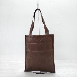 YOKE 22AW 新品 QUILTED LEATHER TOTE BAG 定価31900円 レザートートバッグ シープスキン トートバッグ ブラウン ヨーク 3-0523G F91751｜kiitti