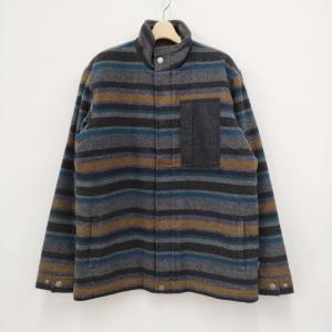 patagonia フェルテッドジャケット 27450FA13 ボーダー スタンドカラー ジャケット グレー ブルー ブラウン パタゴニア 4-0111T F93837｜kiitti