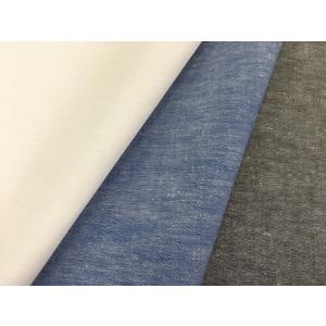 生地 綿麻 オックス 無地 白 青 黒 先染め 綿50麻50 コットン