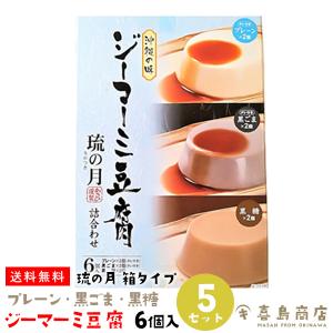 ジーマーミー豆腐 琉の月 (るのつき) 6個入×5セット 詰め合わせ プレーン2個・黒ごま2個・黒糖2個 箱タイプ