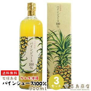 父の日 プレゼント ギフト パインジュース100% 900ml×3セット石垣島産 沖縄 お土産 フルーツジュース｜kijimaya