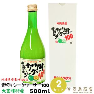 青切りシークヮーサー100 (大) 500ml×2本入り 大宜味村産｜kijimaya