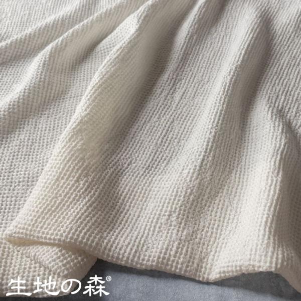 洗いこまれたリネンワッフル40番手 生地の森 50cm単位 リネン100％のワッフル生地【生地 布 ...