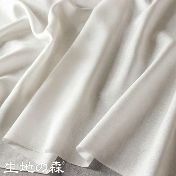 ベルギーリネン60番手 シルキーソフト リネン生地 オフホワイト 広幅 50cm単位 生地の森