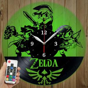 掛け時計 LED Vinyl Clock Zelda LED Wall Decor Art Clock Original Gift 318