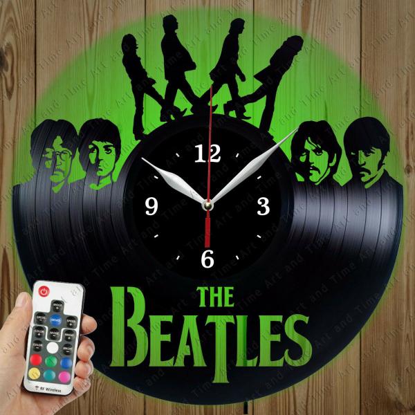 掛け時計 LED Vinyl Clock The Beatles LED Wall Decor Ar...
