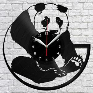 掛け時計 Panda Vinyl Record Wall Clock Fan Art Home De...