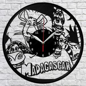 掛け時計 Madagaskar Vinyl Record Wall Clock Fan Art Ho...