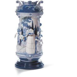 リヤドロ Lladro Ladies In The Garden Vase Blue Re Deco...