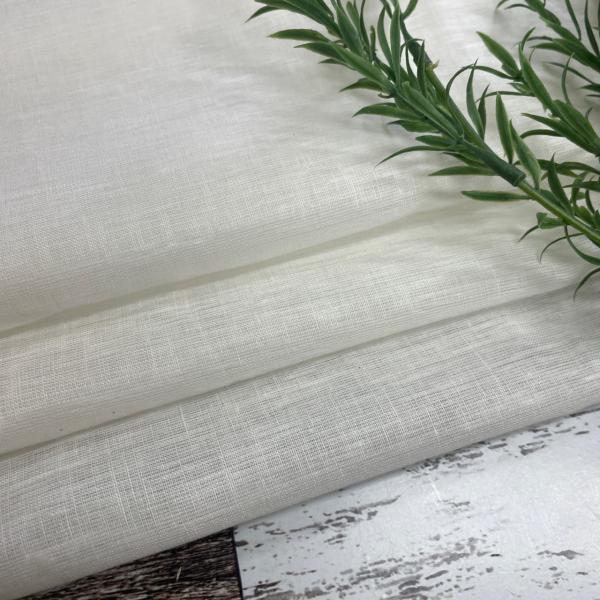 オーガニック リネン100％ 中厚 生地 布 長50cm単位で延長可能 麻100％ 白 専門店 ki...
