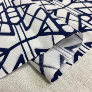 浴衣 生地 反物 布 綿100％ 白地に紺 長50cm単位 和柄 未仕立て