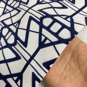 浴衣 生地 反物 布 綿100% 白地に紺 長...の詳細画像3