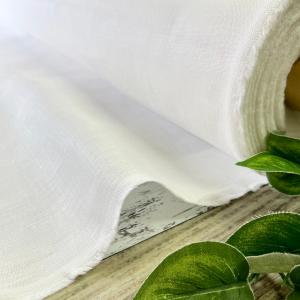 リネン 100％ 生地 さらし 布 無地 白 50cm単位販売