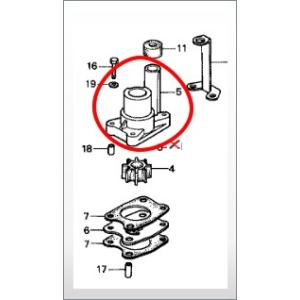 ハウジングＣＯＭＰインペラＨＯＮＤＡ BF5用 ホンダ ５馬力用メンテナンスパーツ