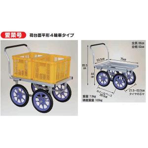 ■ハラックス アルミ製ハウスカー 荷台面平形4輪車タイプ CH-700Ｓ-14　ノーパンクタイヤ　愛菜号　運搬車 代引不可