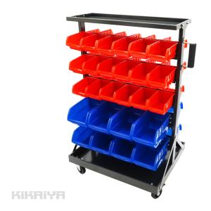 KIKAIYA（キカイヤ） パーツトレイラック 両面 キャスター付 コンテナ