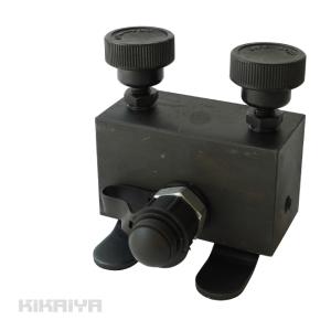 KIKAIYA 油圧バルブ 2WAY 2方弁 同時 操作 油圧 バルブ オイルバルブ