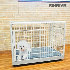 ペットケージ 犬小屋 ドッグハウス955×655×740mm マット付 キャスター付 L プラスチック 小型犬 中型犬 サークル KIKAIYA｜kikaiya