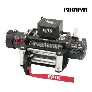 電動ウインチ 12V ワイヤーロープ 最大牽引能力13500lbs 6124kg 電動ホイスト 無線/有線 KIKAIYA