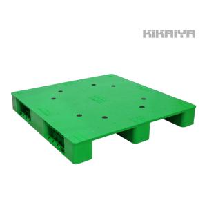 KIKAIYA プラスチックパレット 1100x1100x150mm グリーン ゲタ型 樹脂 プラパレ （個人様は営業所止め）｜kikaiya