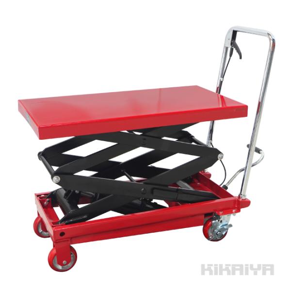 KIKAIYA リフトテーブル 350kg 高揚程 高上昇 テーブルリフト テーブルカート 油圧式 ...