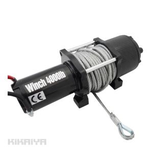 電動ウインチ12V 電動ホイスト 最大牽引能力1800kg 無線/有線リモコン ウィンチ  KIKAIYA