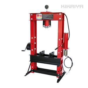 KIKAIYA 油圧プレス 50トン エアー手動兼用 メーター付 門型 KIKAIYA 油圧プレス 50トン エアー手動兼用 メーター付 門型
