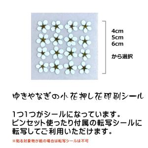 ゆきやなぎの小花押し花印刷シール文字 草花シー...の詳細画像2