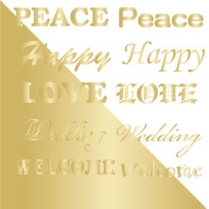 1文字 高さ1cm　英字数字切文字シールステッカーカッティングシール　オーダーメイド　　ゴールド金マット　耐水有　屋内用　アルファベット