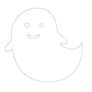 おばけステッカー 高さ4×W4cm ハロウィン...の詳細画像1