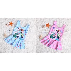 女の子水着　ワンピース水着 アナと雪の女王　 80-130CM水着子供　キッズ