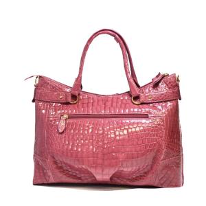 クロコダイルトートバッグシャイニング仕上げヘン...の詳細画像1