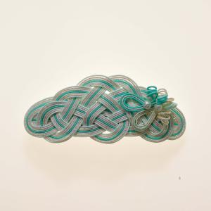PRADA（プラダ） ラインストーン バレッタ メタル シルバー 髪留め
