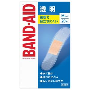 BAND-AID　バンドエイド透明　Ｍサイズ／２０枚入｜