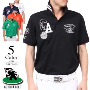 メール便・ゆうパケット ガッチャゴルフ GOTCHA GOLF ゴルフ 半袖ポロシャツ （M/L/XL寸：メンズ） ポイント5倍　2024春夏新作モデル 242gg1201b｜kikuji