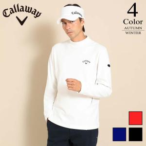 メール便・ゆうパケット キャロウェイ Callaway ゴルフウェア 長袖モックネックシャツ（M/L/LL/3L寸：メンズ） 2023秋冬新作モデル SALE c23233111｜kikuji