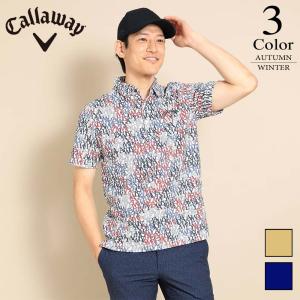 メール便・ゆうパケット キャロウェイ Callaway ゴルフウェア 半袖シャツ （M/L/LL/3L寸：メンズ） 2023秋冬新作モデル SALE c23234104｜kikuji