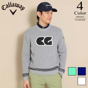 メール便・ゆうパケット キャロウェイ Callaway クルーネックニット （M/L/LL寸：メンズ） 2024春夏新作モデル SALE c24118101