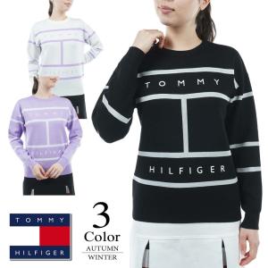 トミーヒルフィガー TOMMY HILFIGER レディース クルーネックニット（M/L寸：レディース） 秋冬 SALE thla246｜kikuji