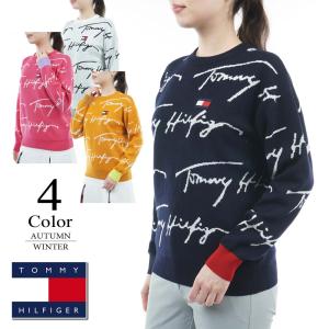 トミーヒルフィガー TOMMY HILFIGER レディース クルーネックニット（M/L寸：レディース） 秋冬 SALE thla255｜kikuji